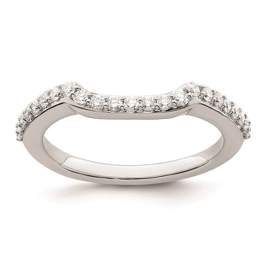 0.35ct. CZ Solid Real 14K White Gold Wedding Wedding Band Ring