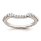 14K White Gold Real Diamond Wedding Band