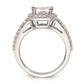 1.75ct. CZ Solid Real 14K White Gold Cushion Halo Engagement Ring