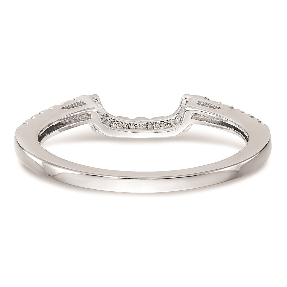 0.20ct. CZ Solid Real 14K White Gold Wedding Wedding Band Ring