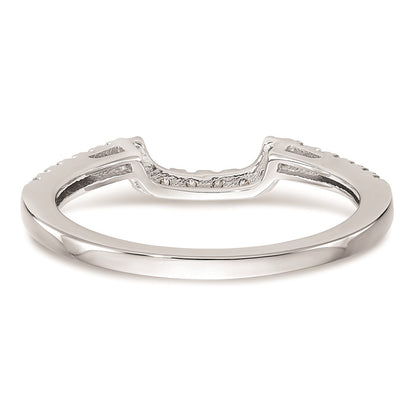 14K White Gold Real Diamond Wedding Band