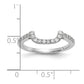 14K White Gold Real Diamond Wedding Band