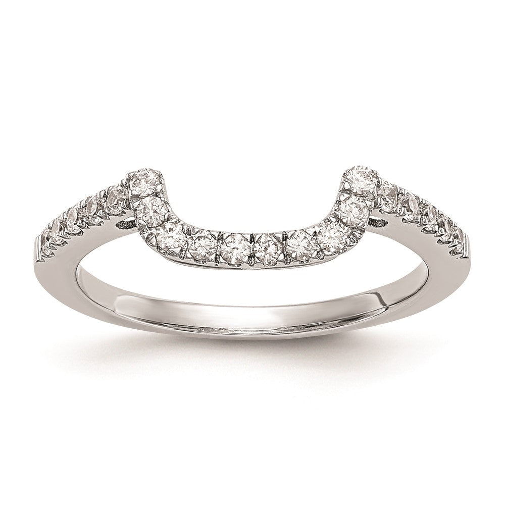 0.20ct. CZ Solid Real 14K White Gold Wedding Wedding Band Ring