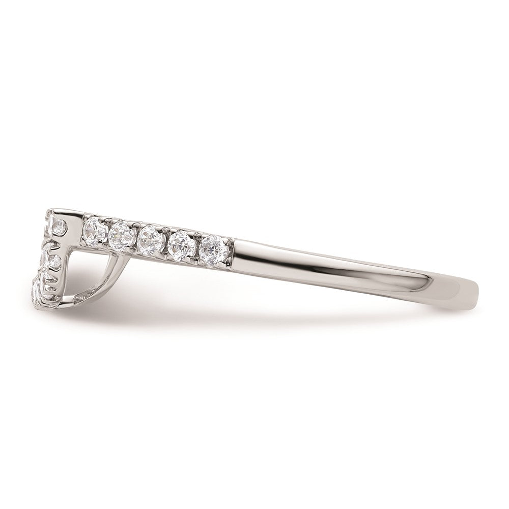 0.30ct. CZ Solid Real 14K White Gold Wedding Wedding Band Ring