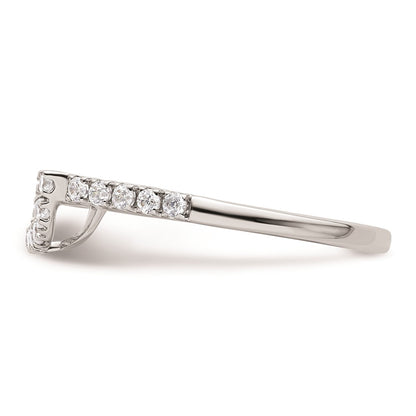0.30ct. CZ Solid Real 14K White Gold Wedding Wedding Band Ring