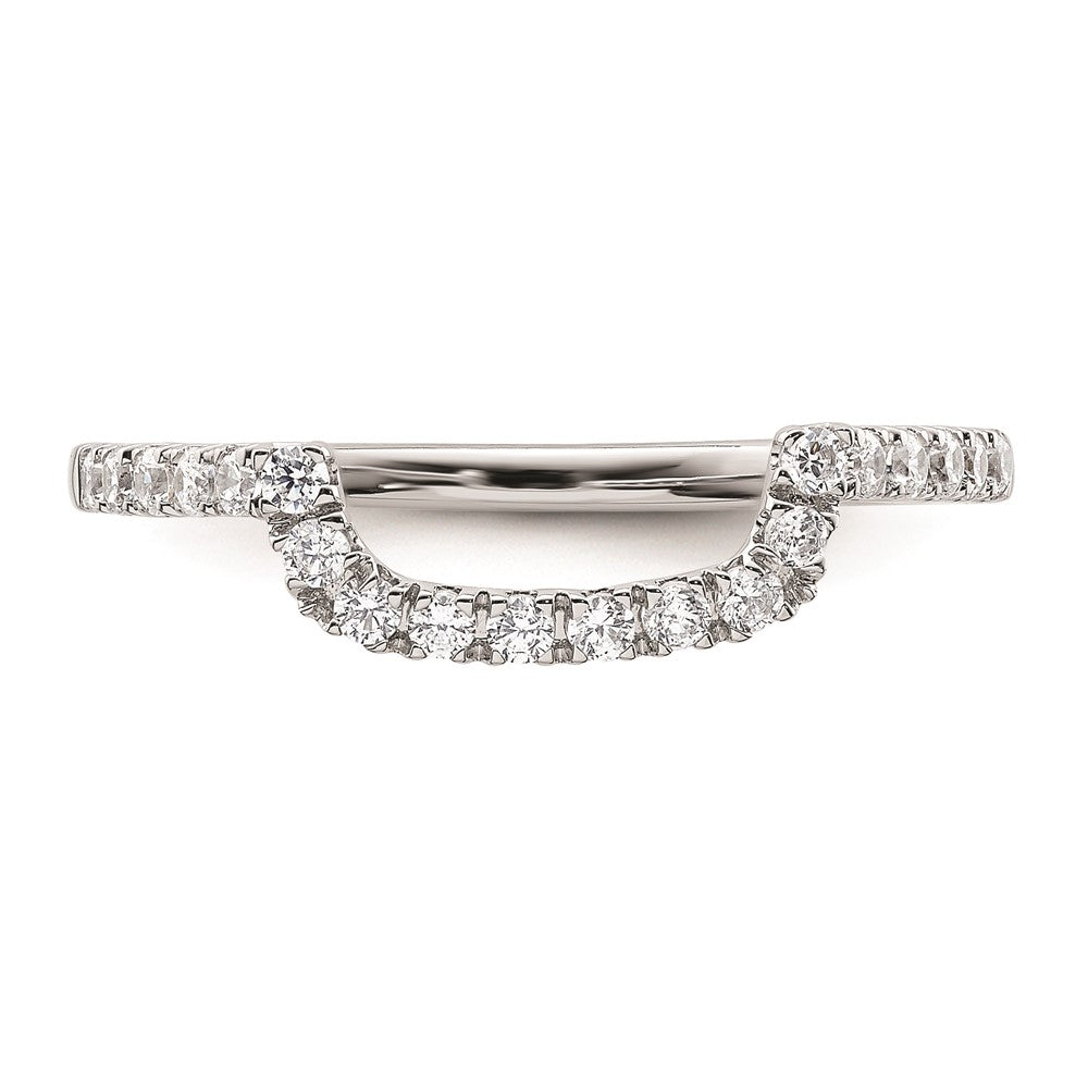 0.30ct. CZ Solid Real 14K White Gold Wedding Wedding Band Ring