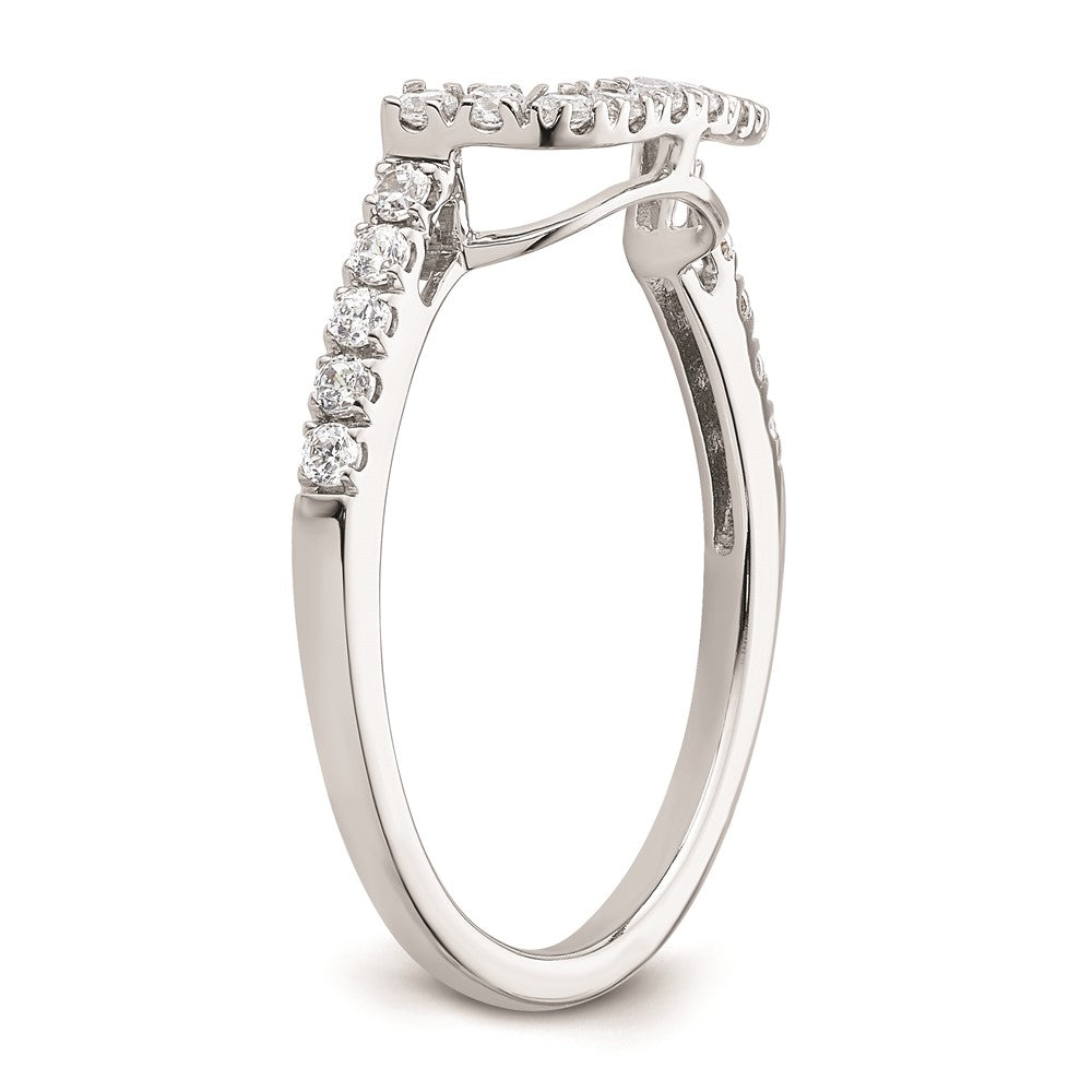 0.30ct. CZ Solid Real 14K White Gold Wedding Wedding Band Ring