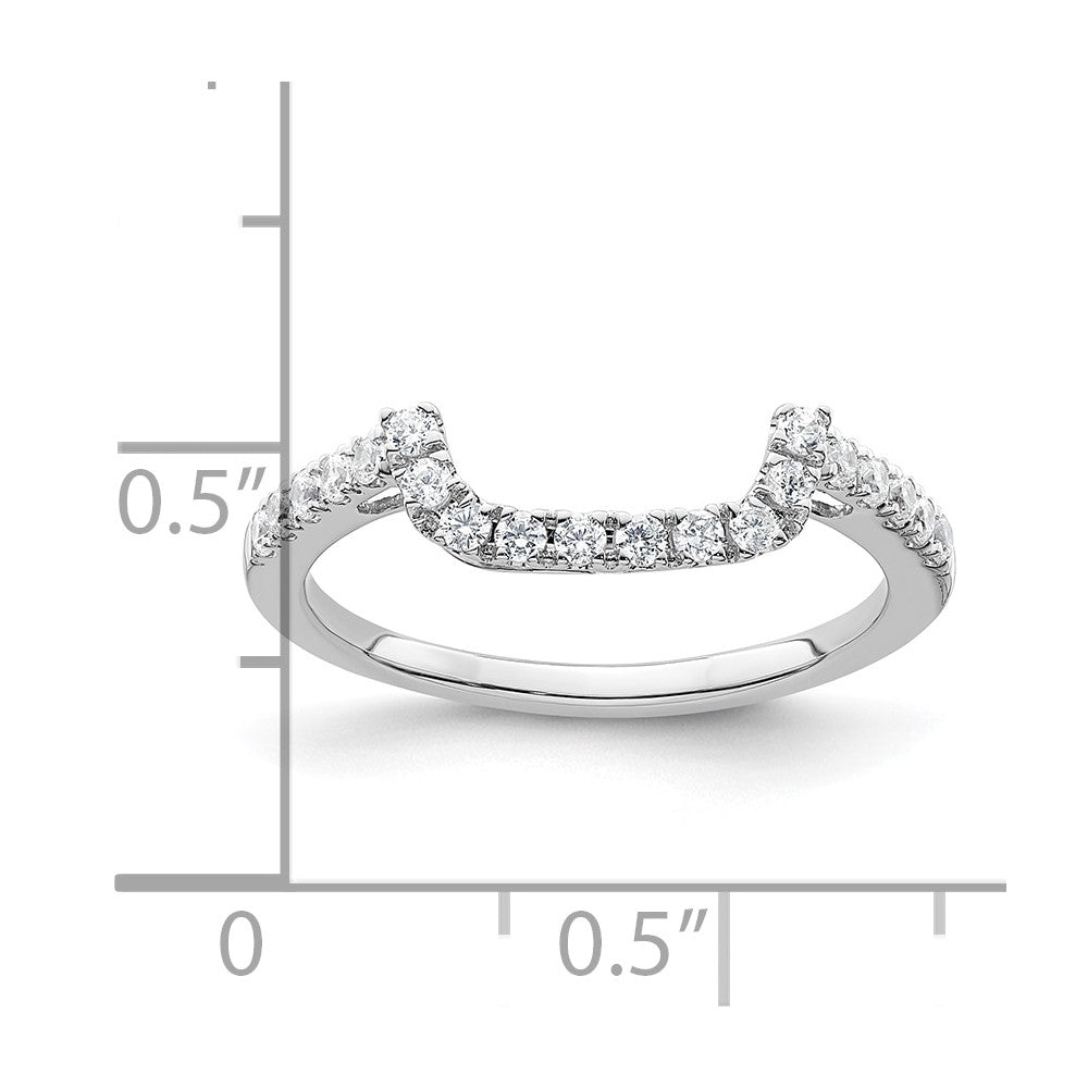 0.30ct. CZ Solid Real 14K White Gold Wedding Wedding Band Ring