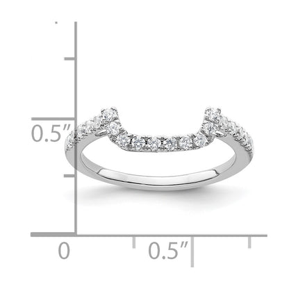 0.30ct. CZ Solid Real 14K White Gold Wedding Wedding Band Ring
