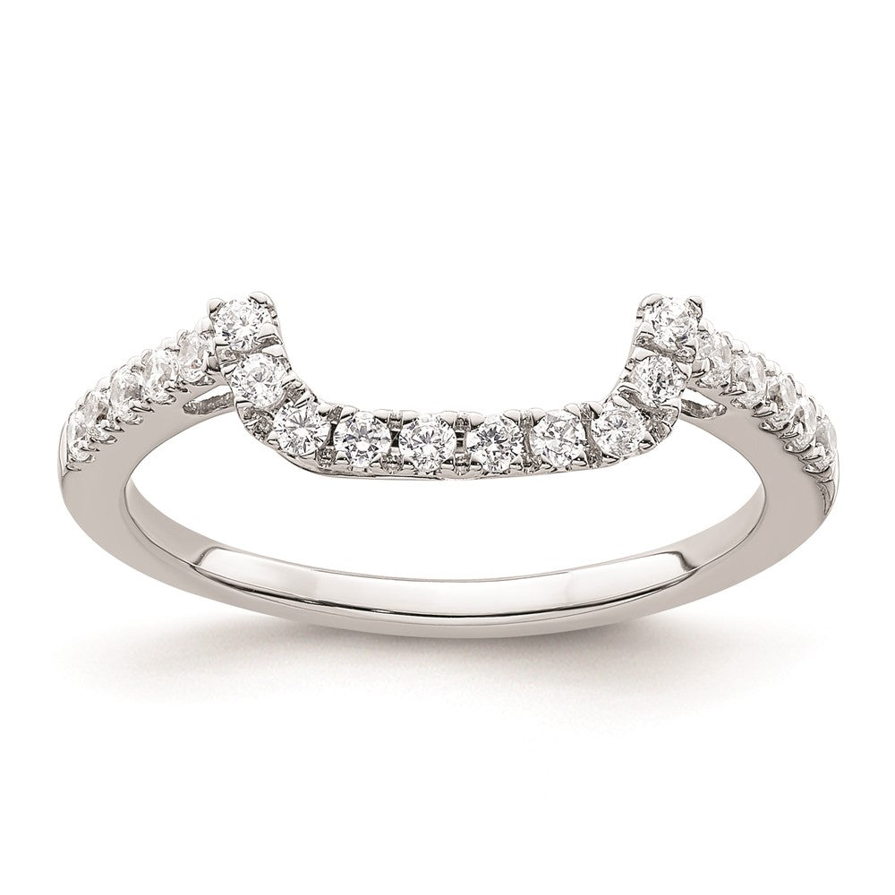 0.30ct. CZ Solid Real 14K White Gold Wedding Wedding Band Ring
