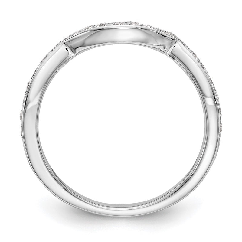 14K White Gold Real Diamond Wedding Band