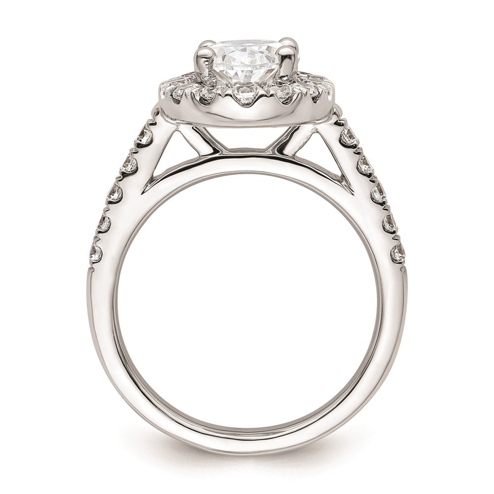 2.00ct. CZ Solid Real 14K White Gold Oval Oval Halo Engagement Ring