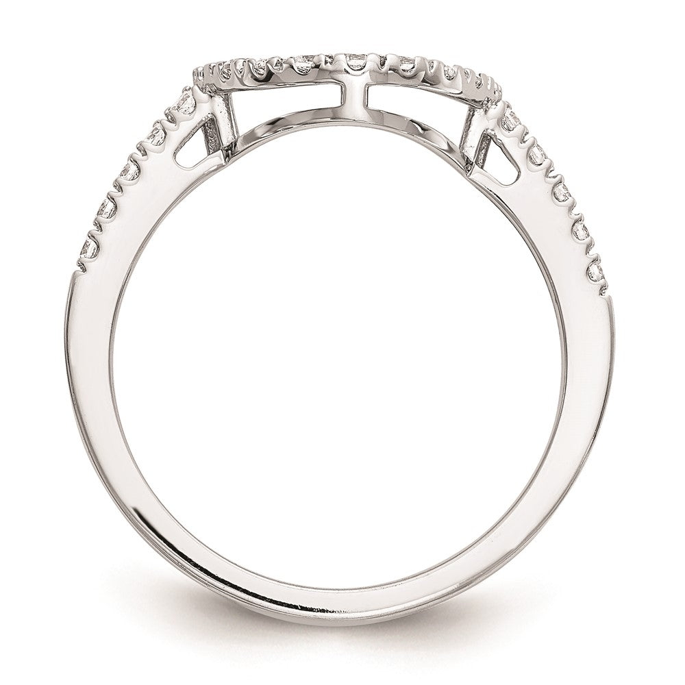 0.21ct. CZ Solid Real 14K White Gold Wedding Wedding Band Ring