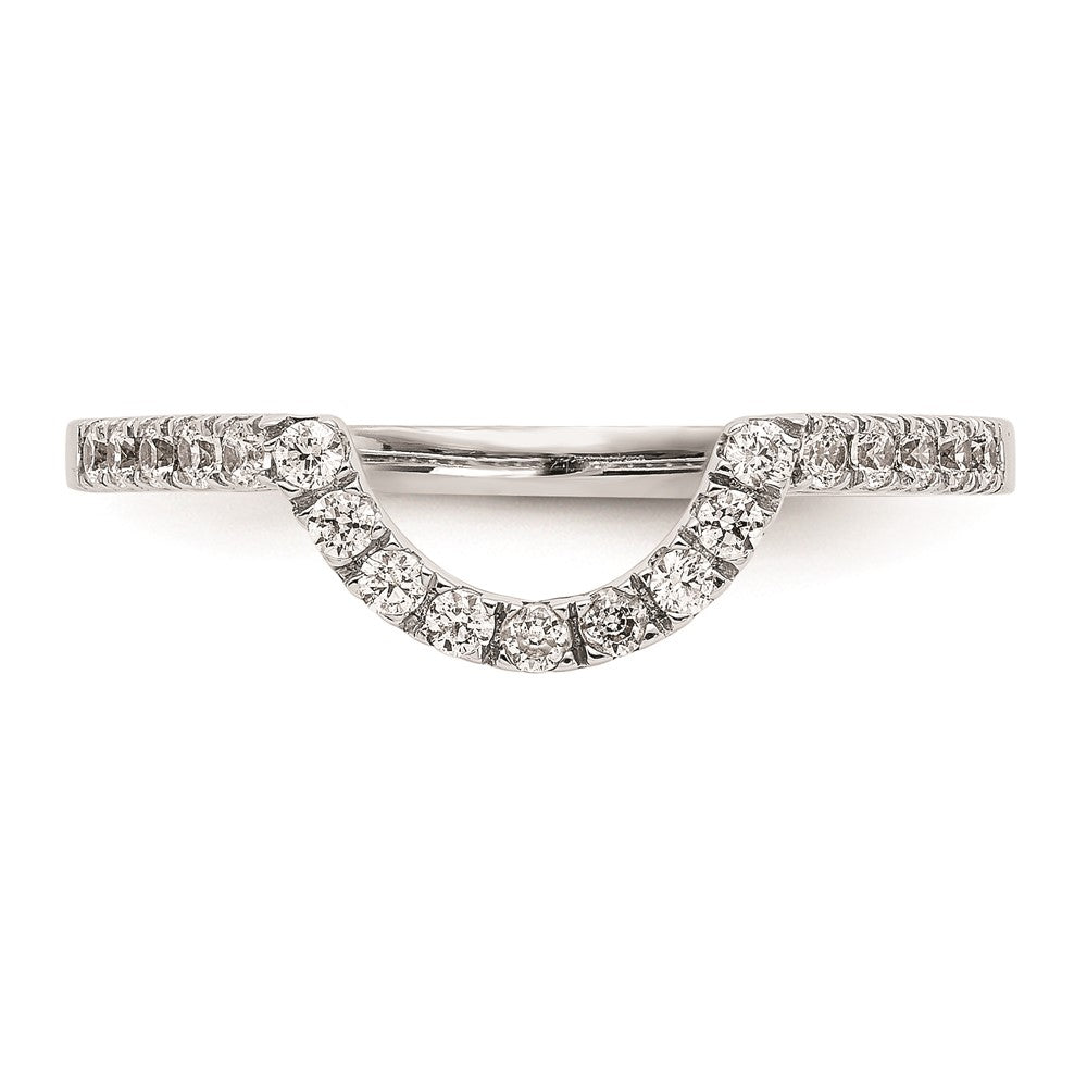 0.21ct. CZ Solid Real 14K White Gold Wedding Wedding Band Ring