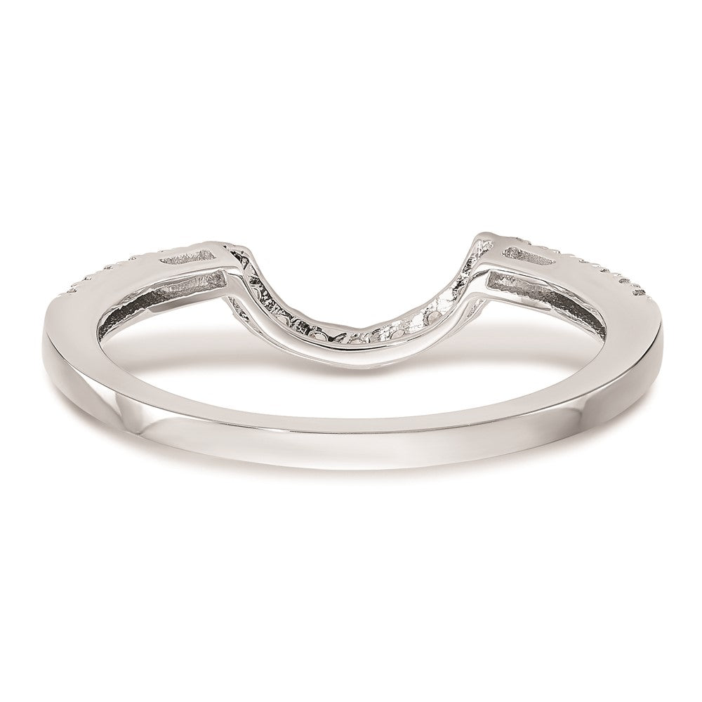 0.21ct. CZ Solid Real 14K White Gold Wedding Wedding Band Ring