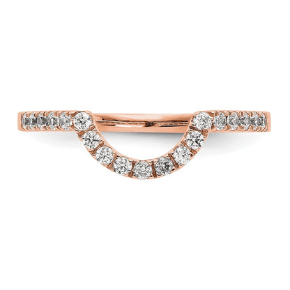 14K Rose Gold Real Diamond Wedding Band