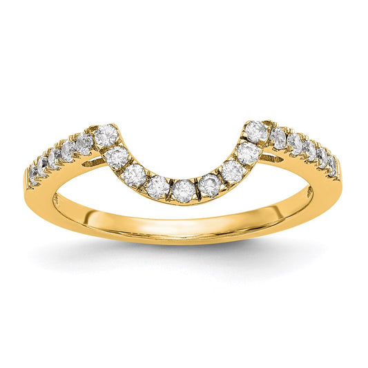 14K Yellow Gold Real Diamond Wedding Band
