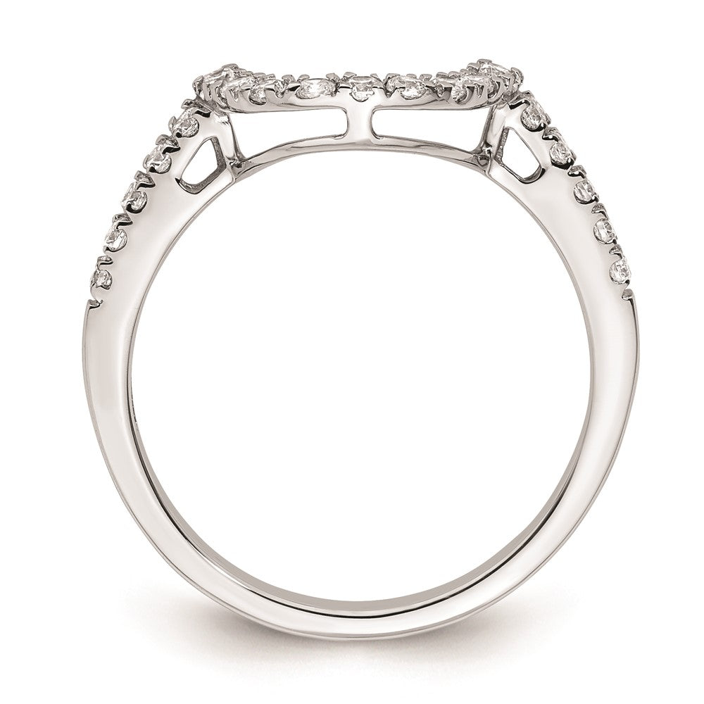0.29ct. CZ Solid Real 14K White Gold Wedding Wedding Band Ring