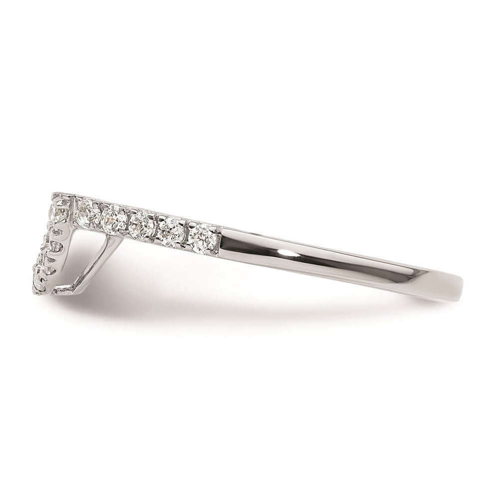 0.29ct. CZ Solid Real 14K White Gold Wedding Wedding Band Ring