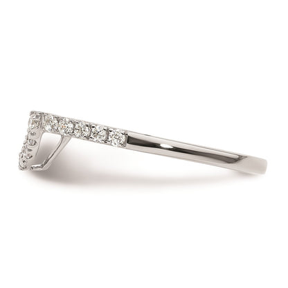 0.29ct. CZ Solid Real 14K White Gold Wedding Wedding Band Ring