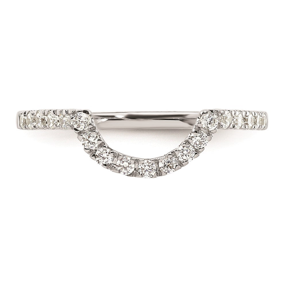 0.29ct. CZ Solid Real 14K White Gold Wedding Wedding Band Ring