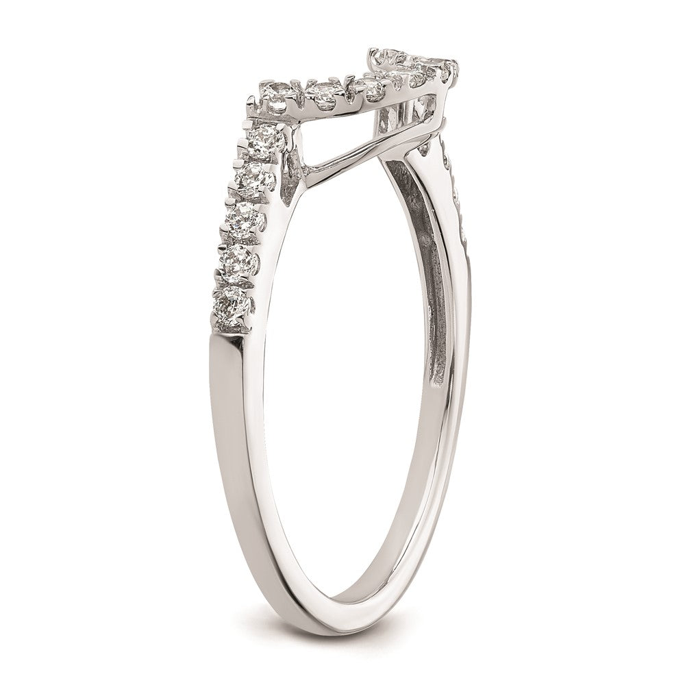 0.29ct. CZ Solid Real 14K White Gold Wedding Wedding Band Ring