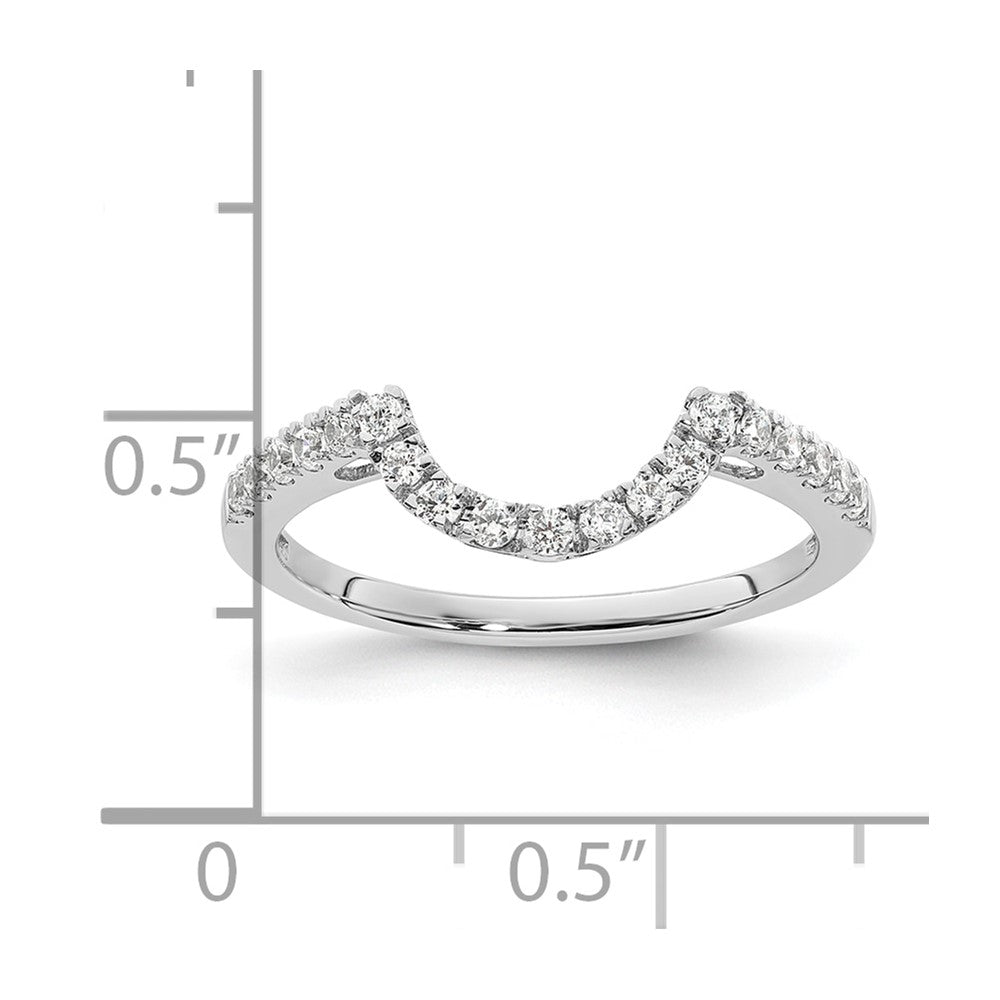 0.29ct. CZ Solid Real 14K White Gold Wedding Wedding Band Ring