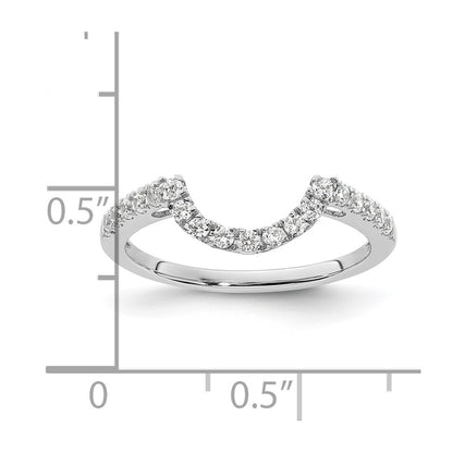 0.29ct. CZ Solid Real 14K White Gold Wedding Wedding Band Ring
