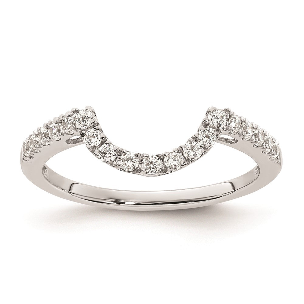 0.29ct. CZ Solid Real 14K White Gold Wedding Wedding Band Ring