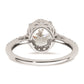 1.50ct. CZ Solid Real 14K White Gold Oval Oval Halo Engagement Ring