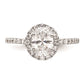 2.00ct. CZ Solid Real 14K White Gold Oval Oval Halo Engagement Ring