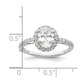 2.00ct. CZ Solid Real 14K White Gold Oval Oval Halo Engagement Ring