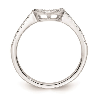 14K White Gold Real Diamond Wedding Band