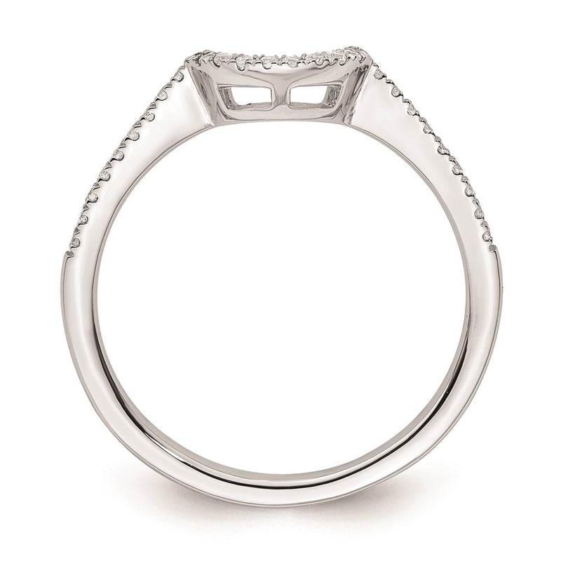 14K White Gold Real Diamond Wedding Band