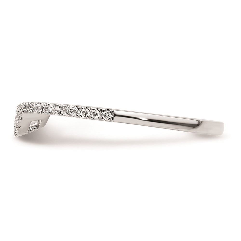 14K White Gold Real Diamond Wedding Band