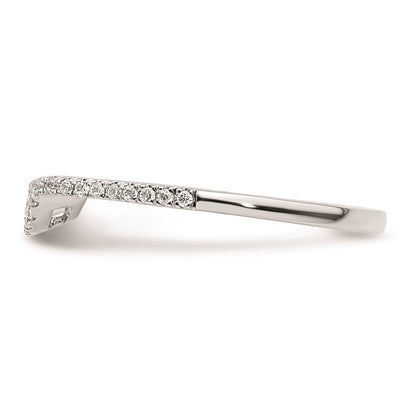 14K White Gold Real Diamond Wedding Band