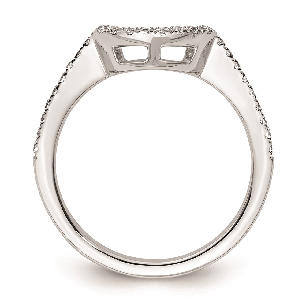 0.22ct. CZ Solid Real 14K White Gold Wedding Wedding Band Ring