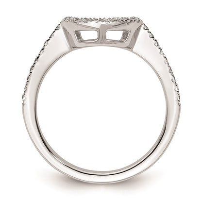 14K White Gold Real Diamond Wedding Band