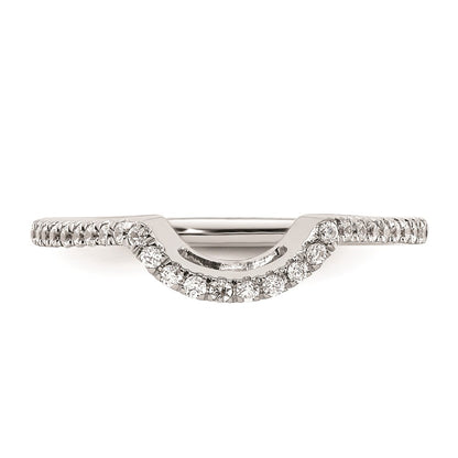 0.22ct. CZ Solid Real 14K White Gold Wedding Wedding Band Ring