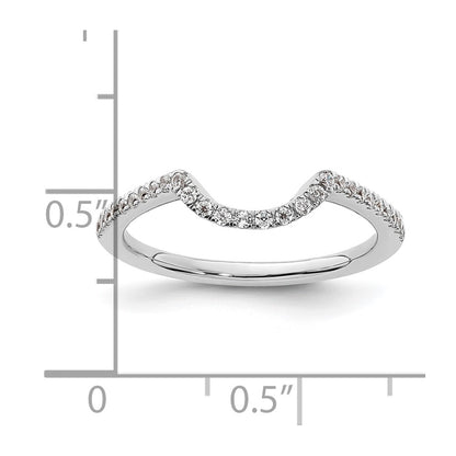 0.22ct. CZ Solid Real 14K White Gold Wedding Wedding Band Ring
