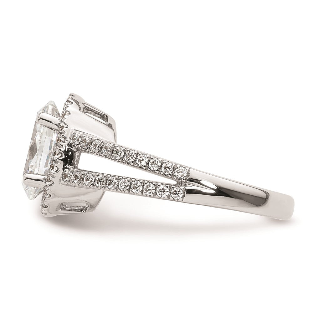 2.00ct. CZ Solid Real 14K White Gold Oval Oval Halo Engagement Ring