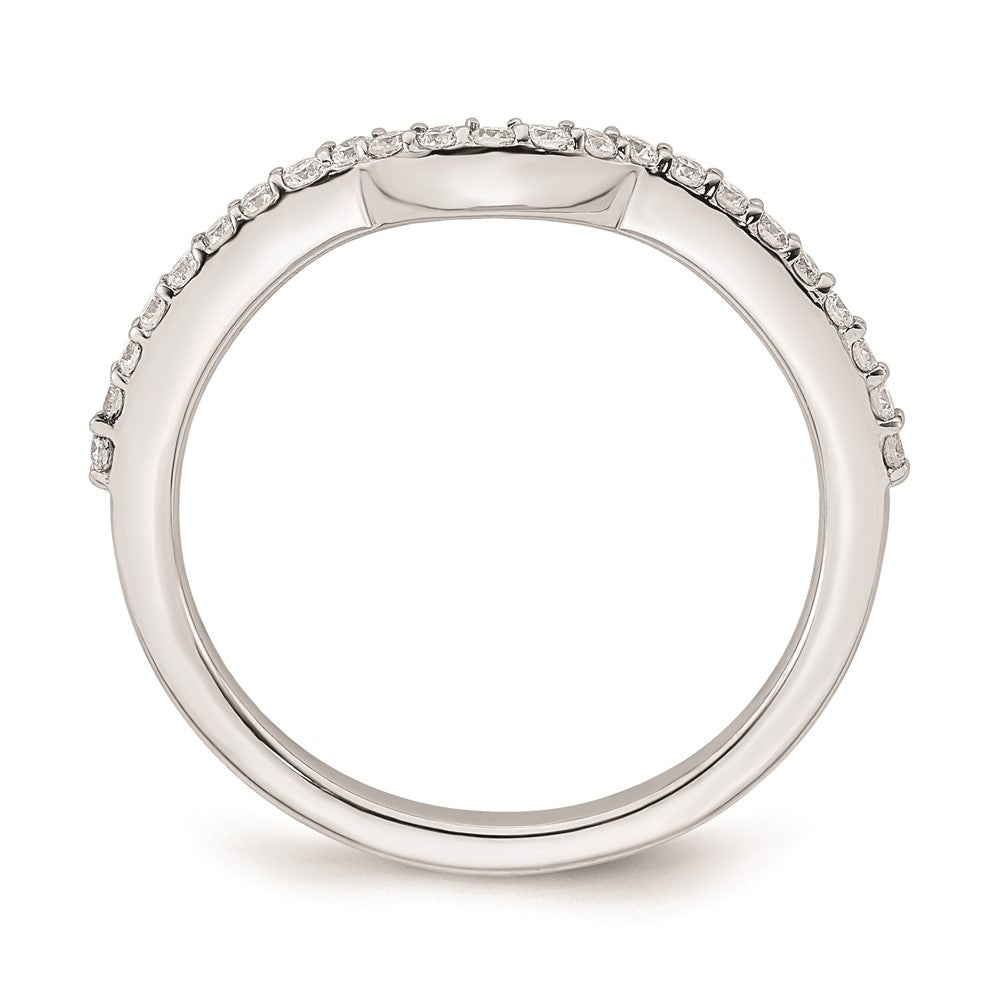 0.23ct. CZ Solid Real 14K White Gold Wedding Wedding Band Ring