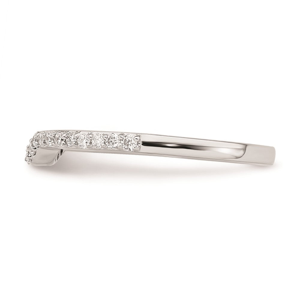 0.23ct. CZ Solid Real 14K White Gold Wedding Wedding Band Ring