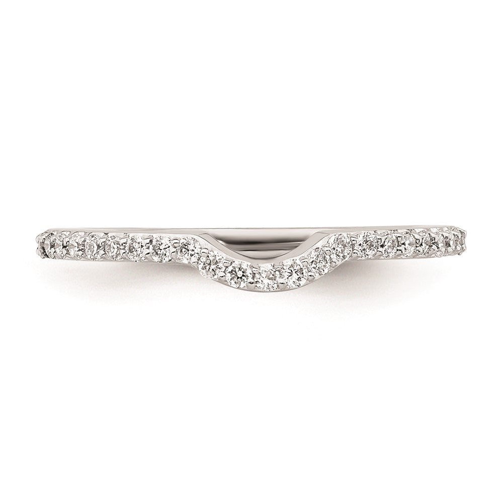 0.23ct. CZ Solid Real 14K White Gold Wedding Wedding Band Ring