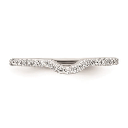 0.23ct. CZ Solid Real 14K White Gold Wedding Wedding Band Ring