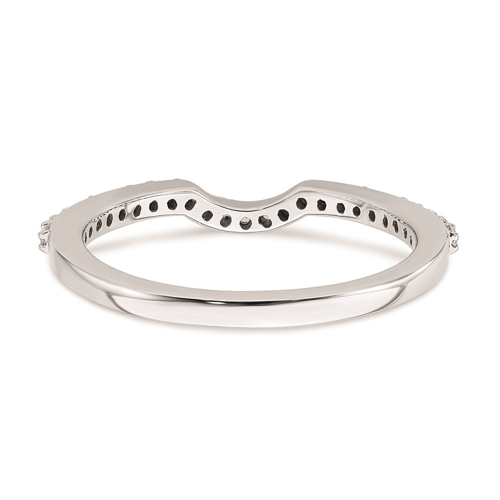 0.23ct. CZ Solid Real 14K White Gold Wedding Wedding Band Ring