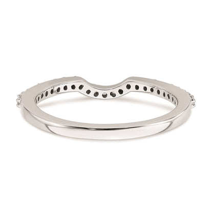 0.23ct. CZ Solid Real 14K White Gold Wedding Wedding Band Ring