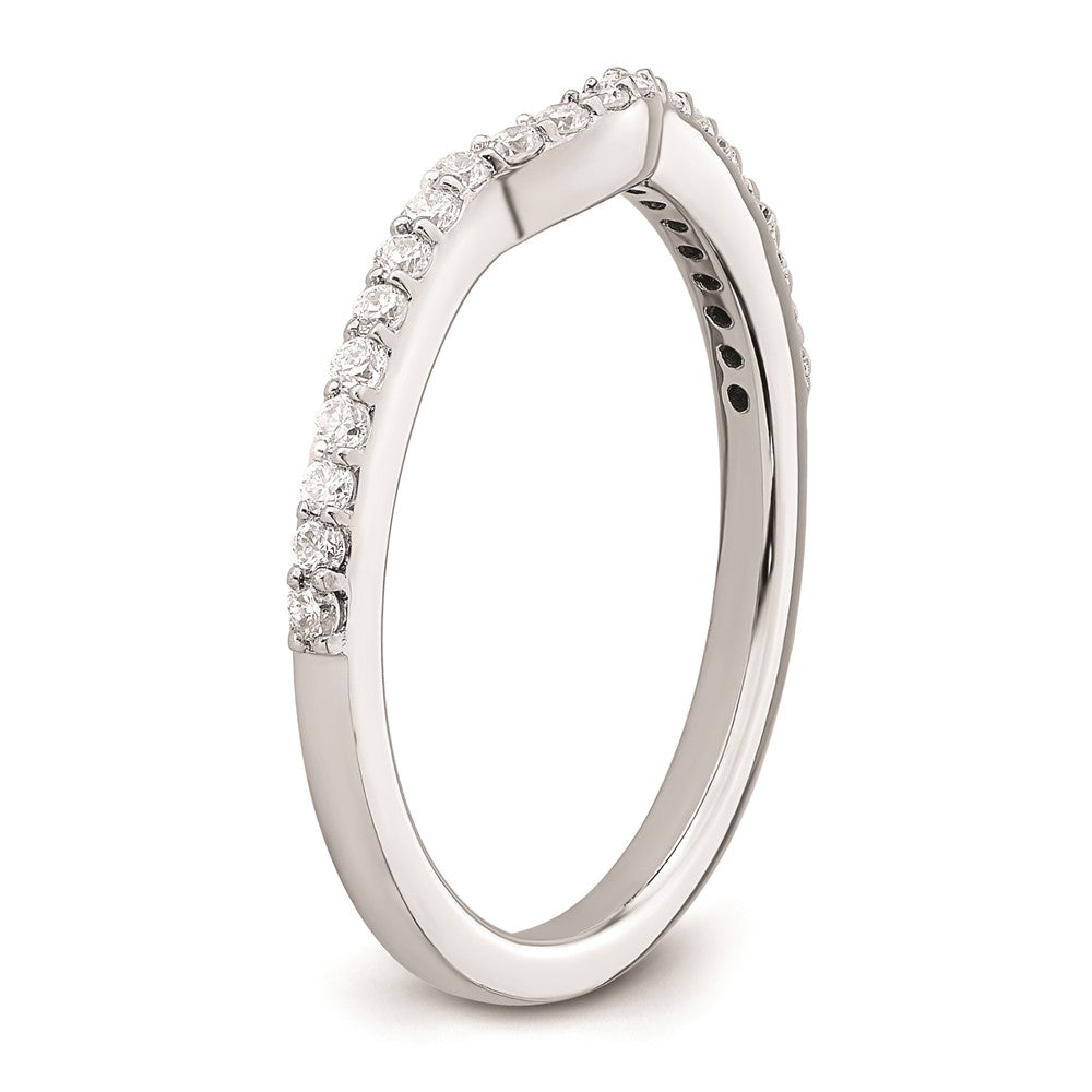 0.23ct. CZ Solid Real 14K White Gold Wedding Wedding Band Ring