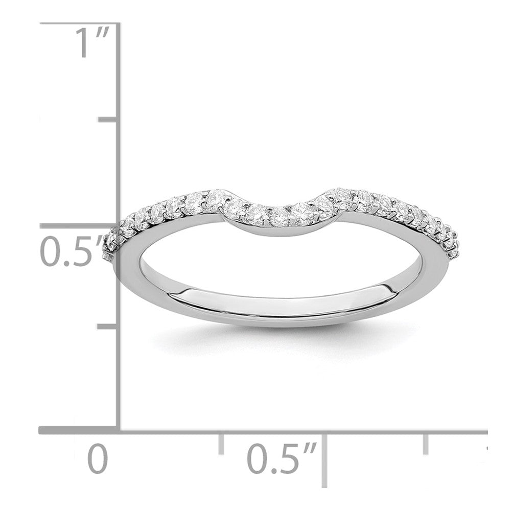 0.23ct. CZ Solid Real 14K White Gold Wedding Wedding Band Ring