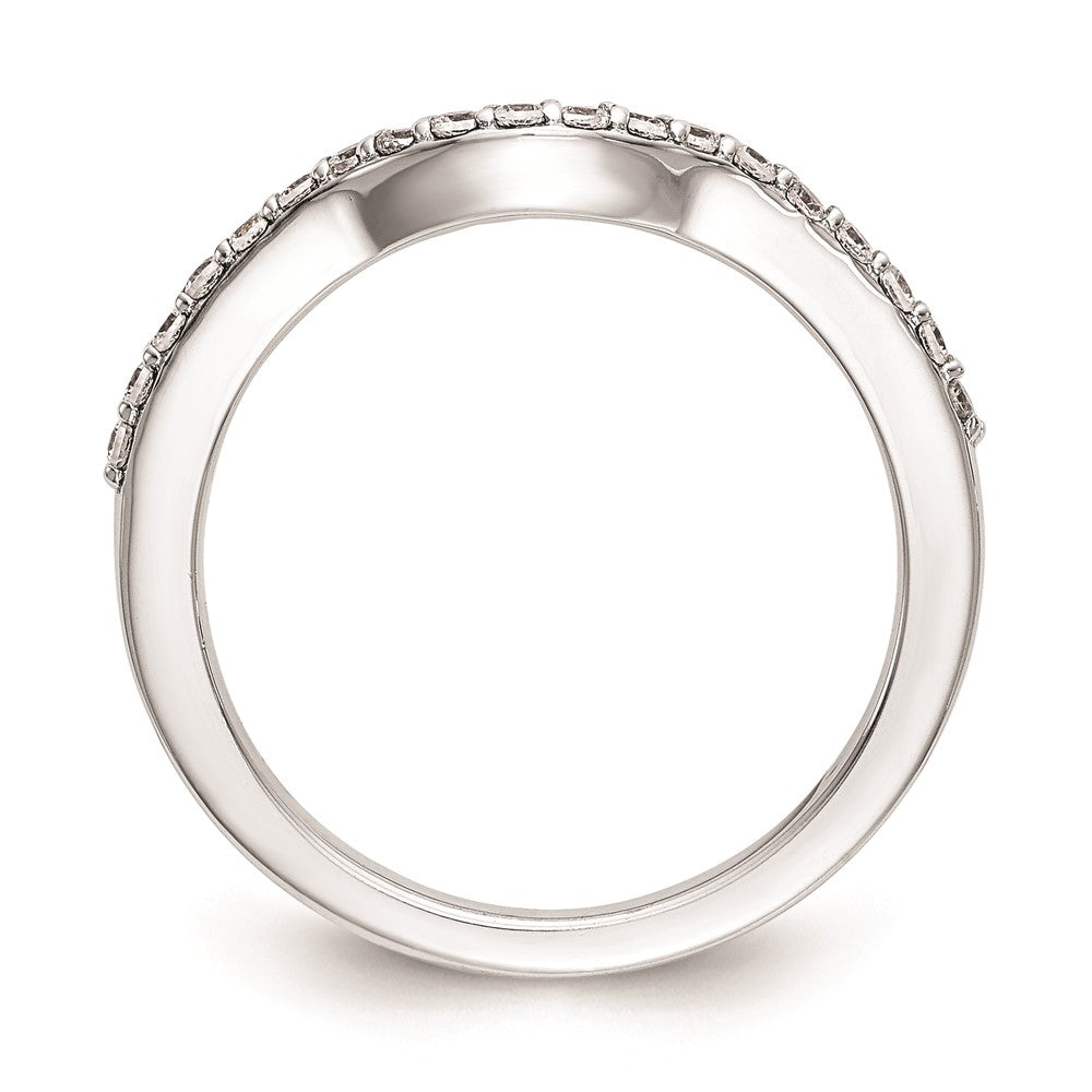 0.25ct. CZ Solid Real 14K White Gold Wedding Wedding Band Ring